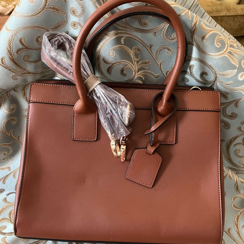 Elegant Brown Leather Satchel